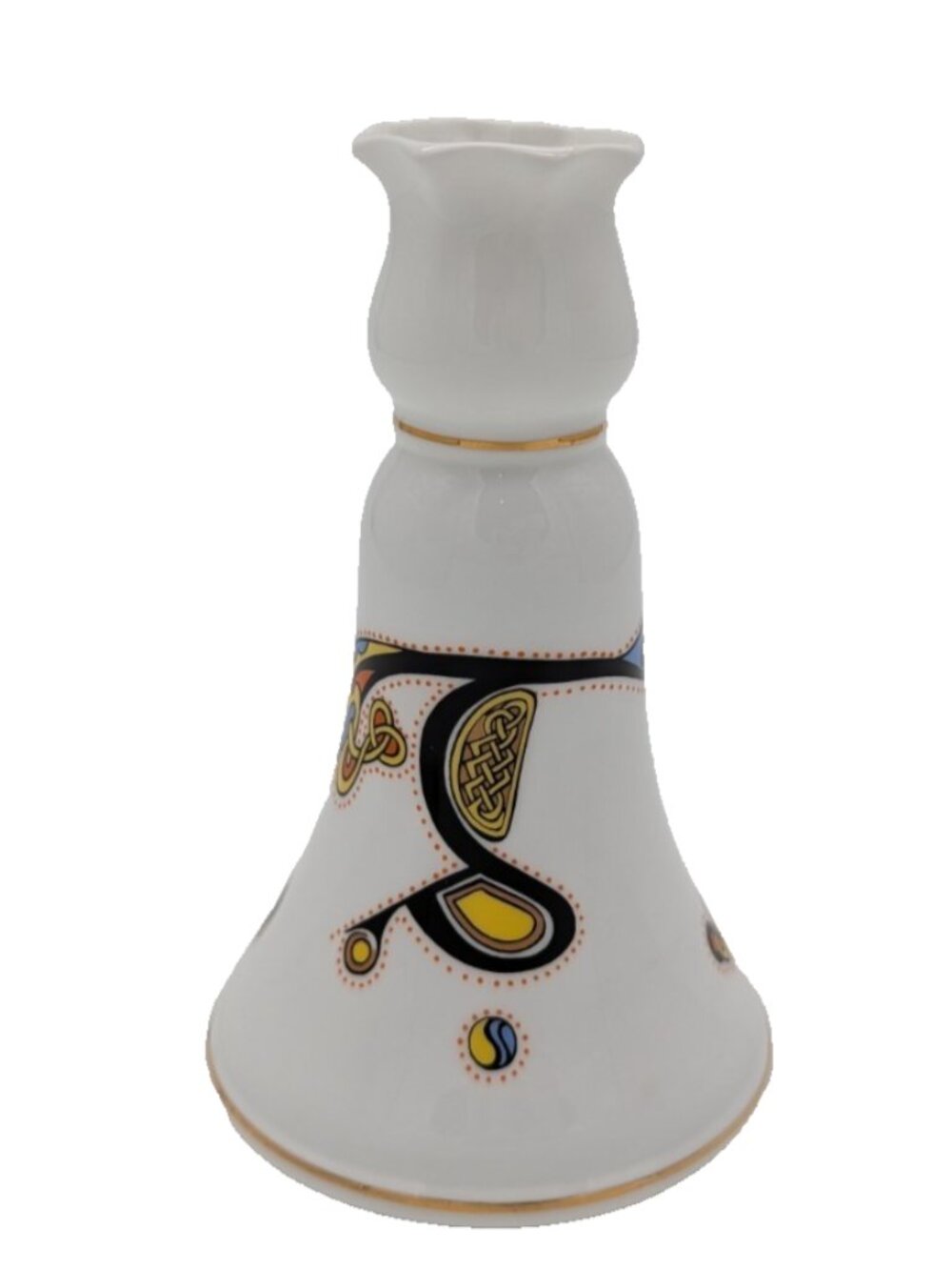 Royal Tara BOOK OF KELLS Candle Holder Gold Trim Ireland letter D